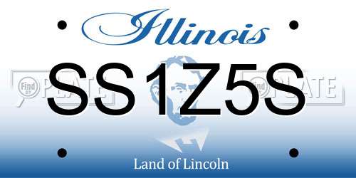 SS1Z5S Illinois License Plate