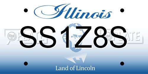 SS1Z8S Illinois License Plate