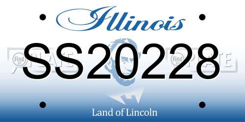 SS20228 Illinois License Plate