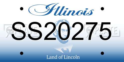 SS20275 Illinois License Plate