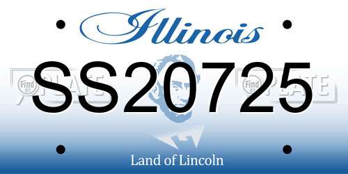 SS20725 Illinois License Plate