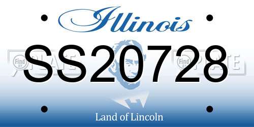 SS20728 Illinois License Plate