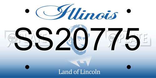 SS20775 Illinois License Plate