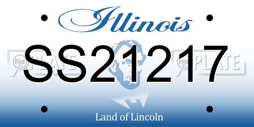 SS21217 Illinois License Plate