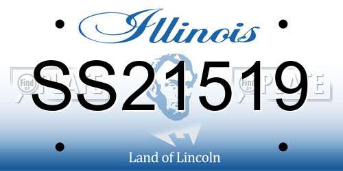 SS21519 Illinois License Plate