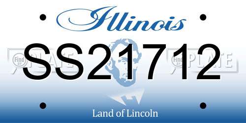 SS21712 Illinois License Plate
