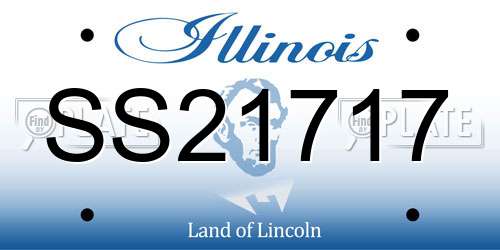 SS21717 Illinois License Plate
