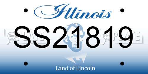 SS21819 Illinois License Plate