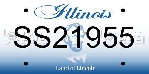 SS21955 Illinois License Plate