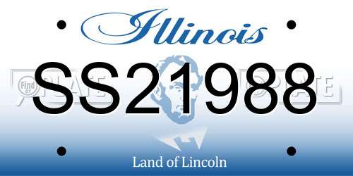 SS21988 Illinois License Plate