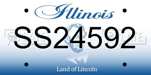 SS24592 Illinois License Plate