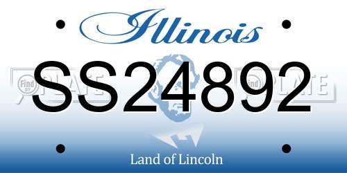 SS24892 Illinois License Plate