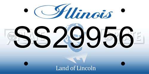 SS29956 Illinois License Plate