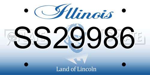 SS29986 Illinois License Plate