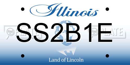 SS2B1E Illinois License Plate