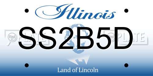 SS2B5D Illinois License Plate