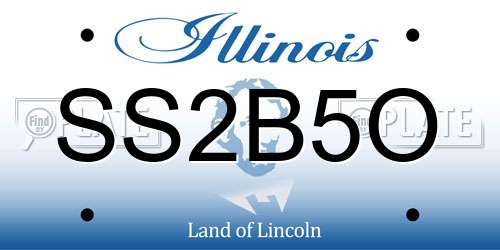 SS2B5O Illinois License Plate
