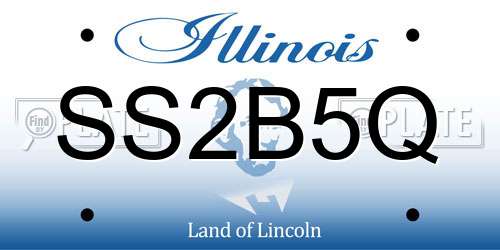SS2B5Q Illinois License Plate