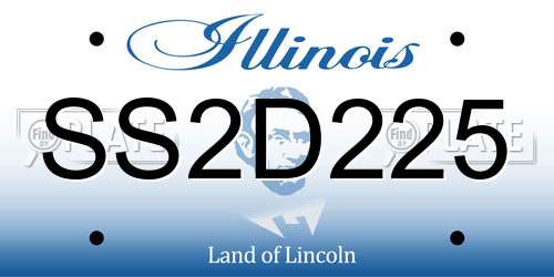 SS2D225 Illinois License Plate