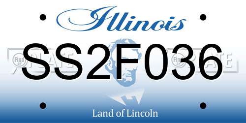 SS2F036 Illinois License Plate