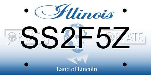 SS2F5Z Illinois License Plate