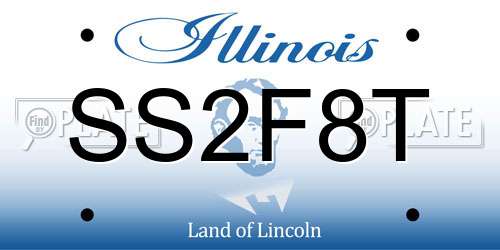 SS2F8T Illinois License Plate