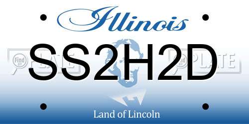 SS2H2D Illinois License Plate
