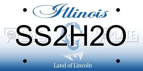 SS2H2O Illinois License Plate