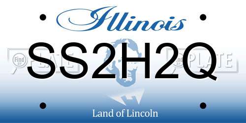 SS2H2Q Illinois License Plate