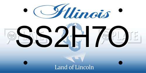 SS2H7O Illinois License Plate