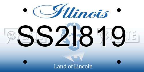 SS2I819 Illinois License Plate