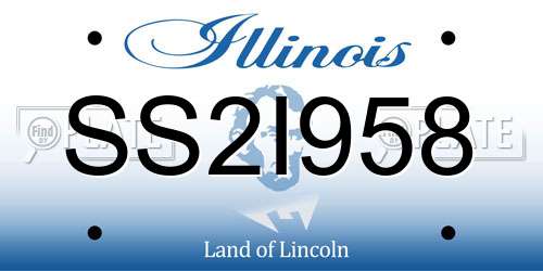 SS2I958 Illinois License Plate