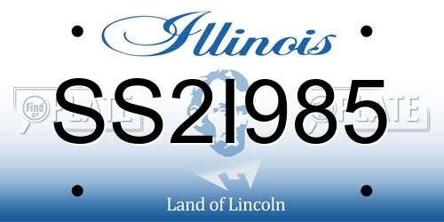 SS2I985 Illinois License Plate