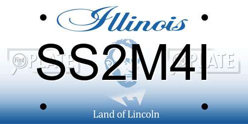 SS2M4I Illinois License Plate