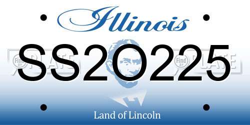SS2O225 Illinois License Plate