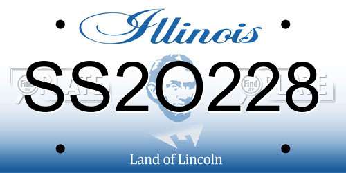 SS2O228 Illinois License Plate