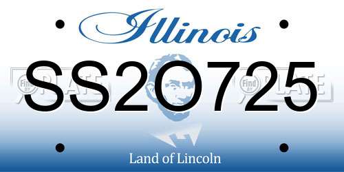 SS2O725 Illinois License Plate