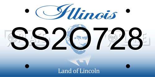 SS2O728 Illinois License Plate