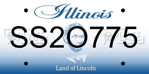 SS2O775 Illinois License Plate