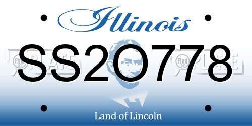 SS2O778 Illinois License Plate