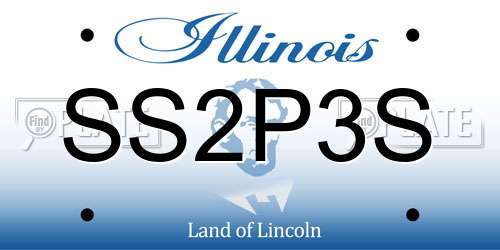 SS2P3S Illinois License Plate