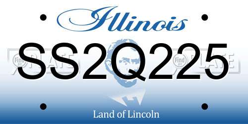 SS2Q225 Illinois License Plate