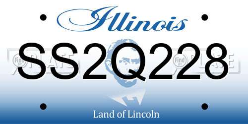 SS2Q228 Illinois License Plate