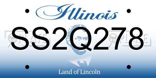 SS2Q278 Illinois License Plate