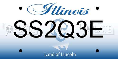 SS2Q3E Illinois License Plate