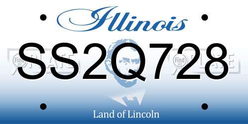 SS2Q728 Illinois License Plate