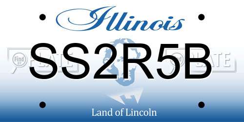 SS2R5B Illinois License Plate