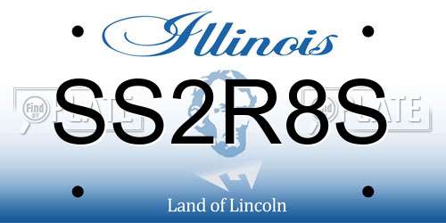 SS2R8S Illinois License Plate