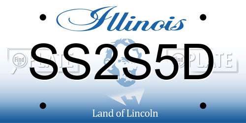 SS2S5D Illinois License Plate