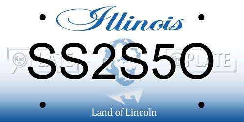 SS2S5O Illinois License Plate